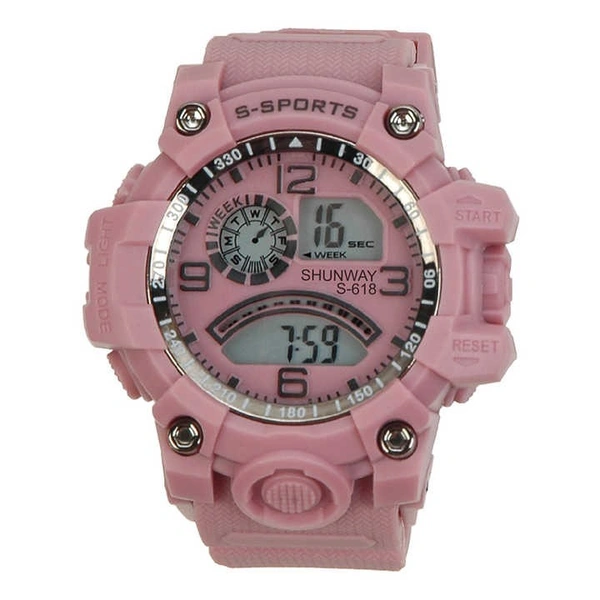 S-618 Sport Digital Watch for Kids Waterproof with Luminous Feature and Alarm Hot Selling Resin Band