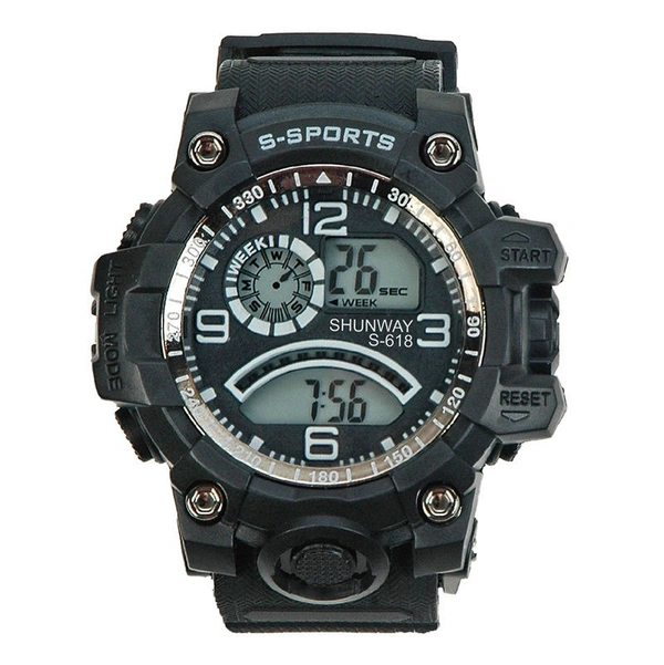 S-618 Sport Digital Watch for Kids Waterproof with Luminous Feature and Alarm Hot Selling Resin Band
