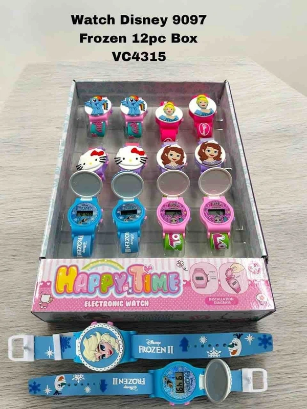 Disney watch with openable cover Girls Kids Wrist watch Kitty Digital watch for Girls Birthday Gift