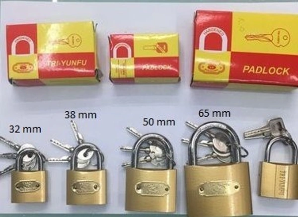 Heavy Duty Padlock for Main Door Gate Lock, Locks for Tool Box, Shutters, Shops & Offices Rust Proof with Anti Drill Security Shackle Chain - 40MM