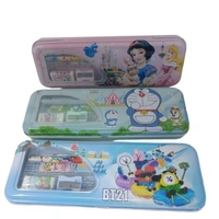 Metal Pencil Case with Stationery Items, Geometry Box for Kids