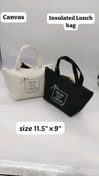 Canvas Insulated Lunch Bag