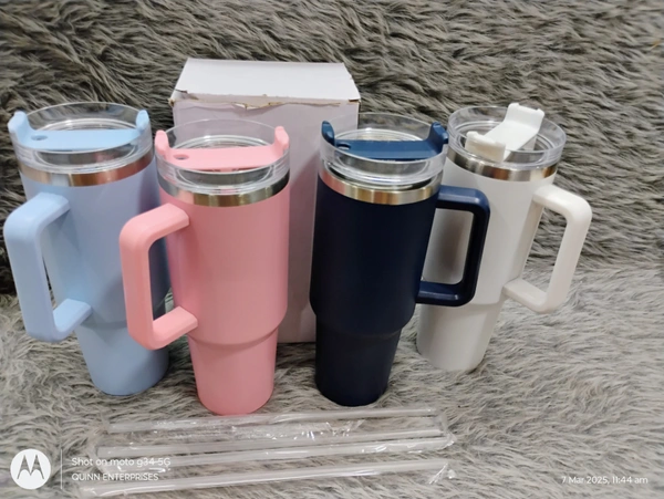  1200ML Bottle Tumbler with lid and Straw 1200ML Cup Stainless Steel Vacuum Insulated Flask for Water, Iced Tea or Coffee for Office Gym Travel (40 Oz - Purple)