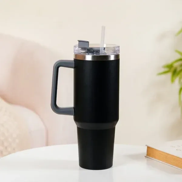  1200ML Bottle Tumbler with lid and Straw 1200ML Cup Stainless Steel Vacuum Insulated Flask for Water, Iced Tea or Coffee for Office Gym Travel (40 Oz - Purple)
