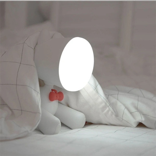 Rechargeable Cordless Led Night Light for Kids | Bed and Table Lamp | 2 Brightness Level | Toggle Switch on Tail