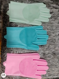 Silicon Dish Washing Gloves 1 Pair