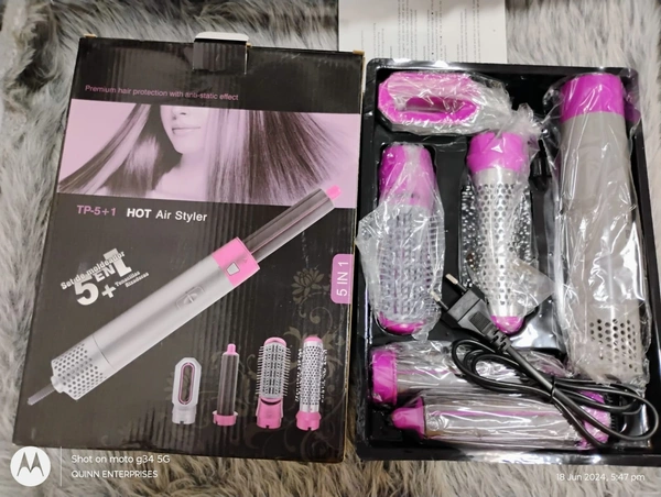 5 in 1 Hot Air Styler Hair Dryer Comb Multifunctional Styling