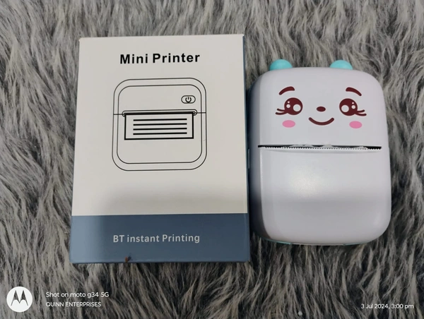 Mini Bluetooth Thermal Printer, Portable Label Printer Inkfree Printer