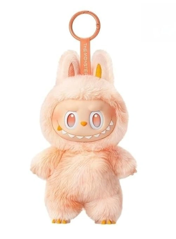 La-bubu 3rd Gen Action Figure Toy Monster Bunny Plush Keychain, Soft Furry Doll Toy, Rainbow Eyes, Creepy Smile, Bag Charm