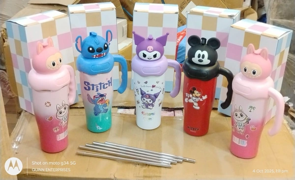 Tumbler head character labubu/mickey/kuromi/stitch stainless 304 800ml LB140
