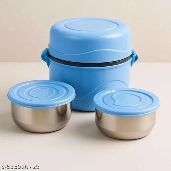 Stylish and Spacious Stainless Steel Lunch Box with Secure Locking lid, Ideal for School, Office, or Travel Meals with Freshness Guaranteed.