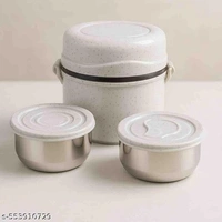 Stylish and Spacious Stainless Steel Lunch Box with Secure Locking lid, Ideal for School, Office, or Travel Meals with Freshness Guaranteed.