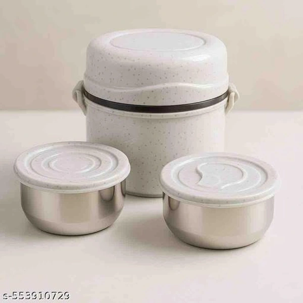 Stylish and Spacious Stainless Steel Lunch Box with Secure Locking lid, Ideal for School, Office, or Travel Meals with Freshness Guaranteed.