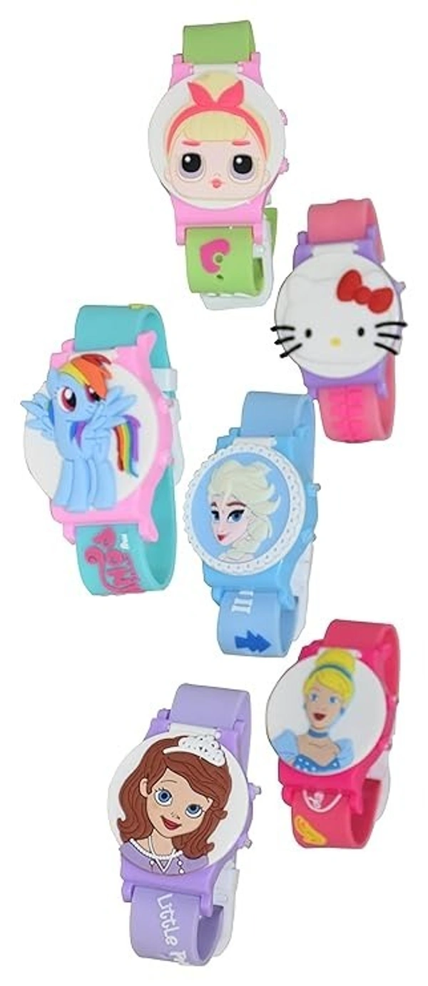 Disney watch with openable cover Girls Kids Wrist watch Kitty Digital watch for Girls Birthday Gift