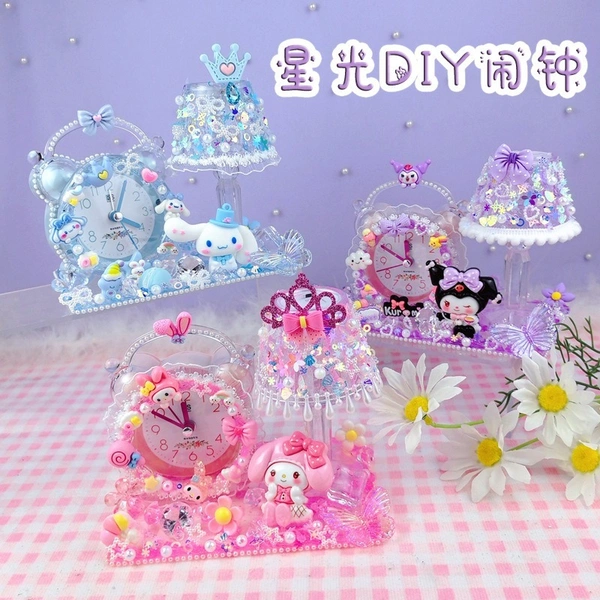 Cartoon DIY Alarm Clock - Handmade Plastic Clock for Kids