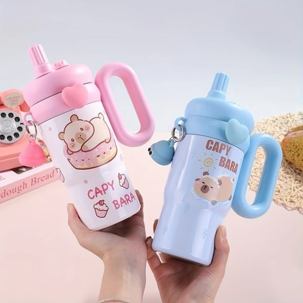 Hot & Cold Rainbow Sip Tumbler with Straw and Spout Lid 900 ml