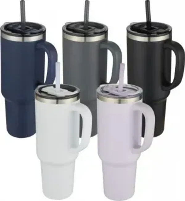  1200ML Bottle Tumbler with lid and Straw 1200ML Cup Stainless Steel Vacuum Insulated Flask for Water, Iced Tea or Coffee for Office Gym Travel (40 Oz - Purple)