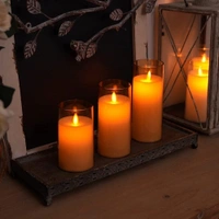 Flameless LED Candles AA Battery Operated 3Pc Set