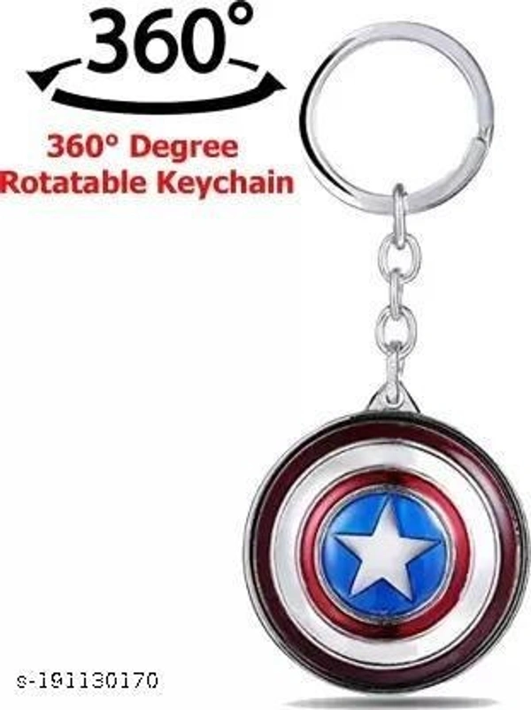 Superhero Marvel Metal Keychain (Rotating Shield 1 Pcs)