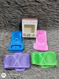 Box Silicone Back Scrubber Bath Belt Double-Sided Massage Body Wash Brush Shower