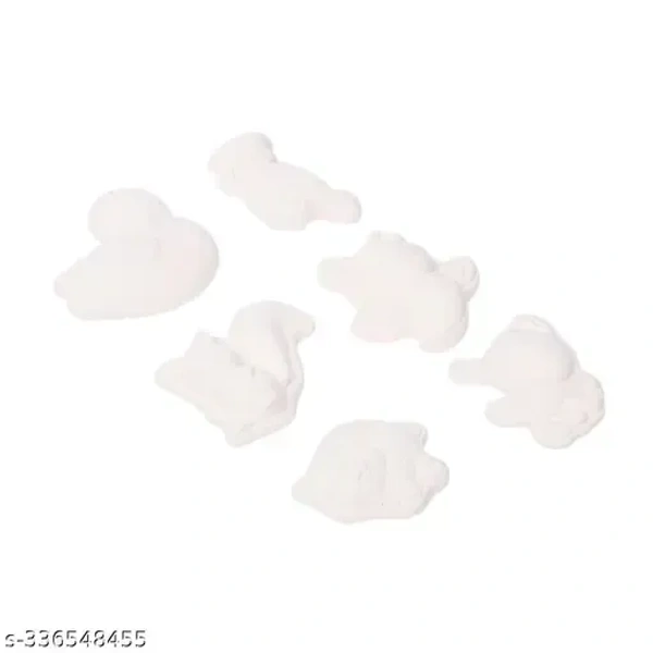 6 Sets Arts and Crafts Set Painting Kit for Kids Unpainted DIY Ceramic Figurines Paint Your Own Figurines with 1 Brush