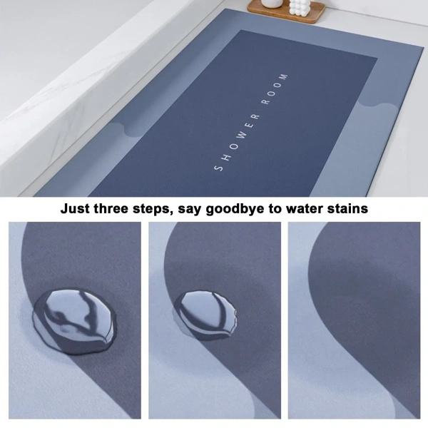 Super Absorbent Floor Mat Soft Carpet Non-Slip Bathing Room Rug Door Mat 40x60cm - SQUARE