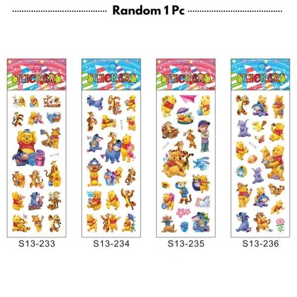 Kids Toys 3D Movie Stickers Puffy Funny Stickers Self Adhesive Stickers