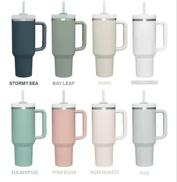  1200ML Bottle Tumbler with lid and Straw 1200ML Cup Stainless Steel Vacuum Insulated Flask for Water, Iced Tea or Coffee for Office Gym Travel (40 Oz - Purple)