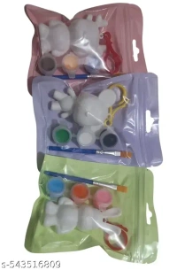 DIY Keychain making kit for kids age 4+ coloring activity toy for kids