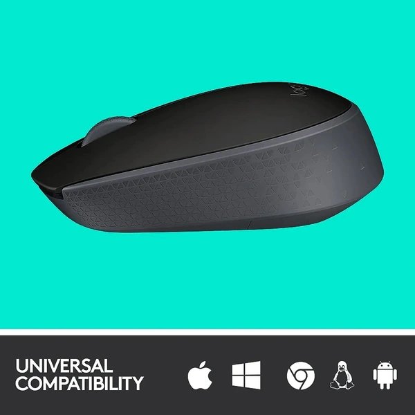 Logitech B170 Wireless Mouse, 2.4 GHz with USB Nano Receiver - 1PC