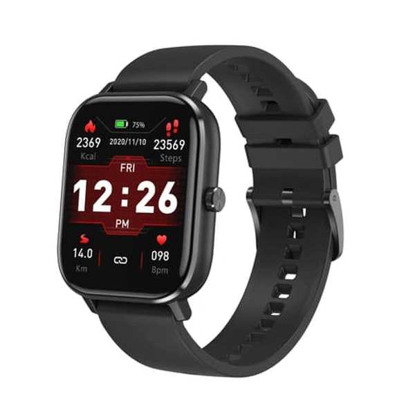 Smart Watch with BT Calling, SpO2, ECG, Blood Pressure monitor (Black)