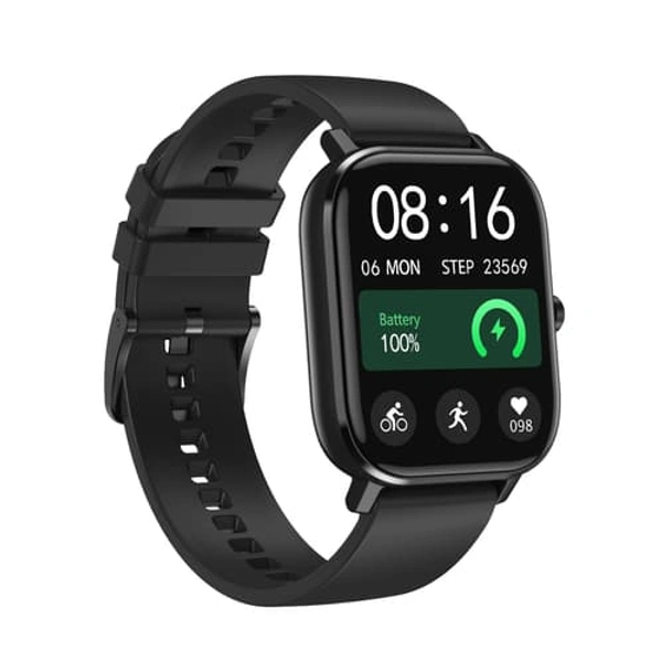 Smart Watch with BT Calling, SpO2, ECG, Blood Pressure monitor (Black)