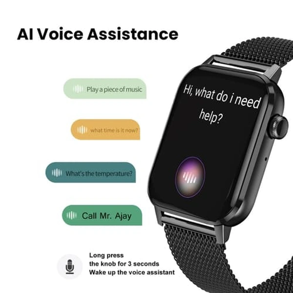 Home Smart Watches SmartwatchesAlloy Bluetooth Calling Smartwatch Black