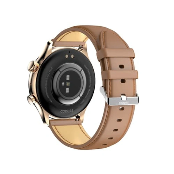 Swag Pro Amoled Always On Display Bluetooth Calling Smart Watch (Round, Gold)