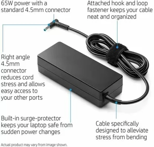 HP ( Blue Pin ) Original Laptop Charger 19.5V 3.33A 65W 65 W Adapter  (Power Cord Included)