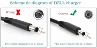 DELL Small pin 4.5mm 45W Adapter Charger 45 W Adapter  (Power Cord Included)