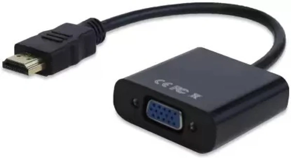 HDMI to VGA Convertor with Sound  (Black, For Laptop)