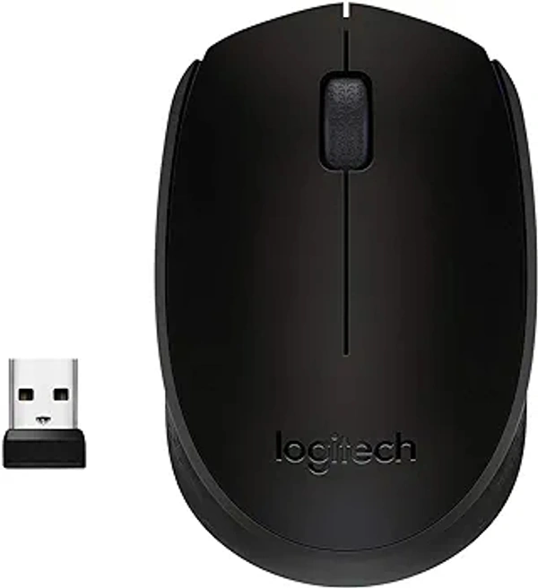 Logitech M170 2. 4GHz Wireless 3-Button Optical Scroll Mouse w/Nano USB Receiver (Black)