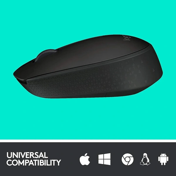 Logitech M170 2. 4GHz Wireless 3-Button Optical Scroll Mouse w/Nano USB Receiver (Black)