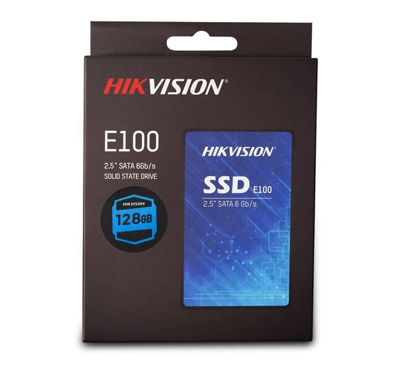 Hikvision E100 128GB 2.5-Inch Internal SSD, SATA 6Gb/s, up to 550MB/s - Solid State Disks 3D Nand TLC, Black (HS SSD E100/128GB)