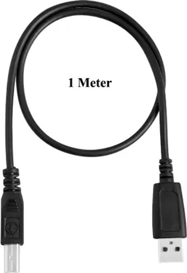 Micro USB Cable 2 A 1 m 1 Miter High Speed Universal 2.0  (Compatible with Printer, Black, One Cable)