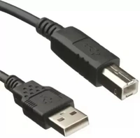 Micro USB Cable 5 m USB A to Male To USB B 2.0 High Speed Cable A Male to B Male Cord  (Compatible with Computer, Projector, Printer, Laptop, Black, One Cable)