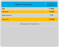 Redmi 12 5G - Jade Black, 6GB+128GB