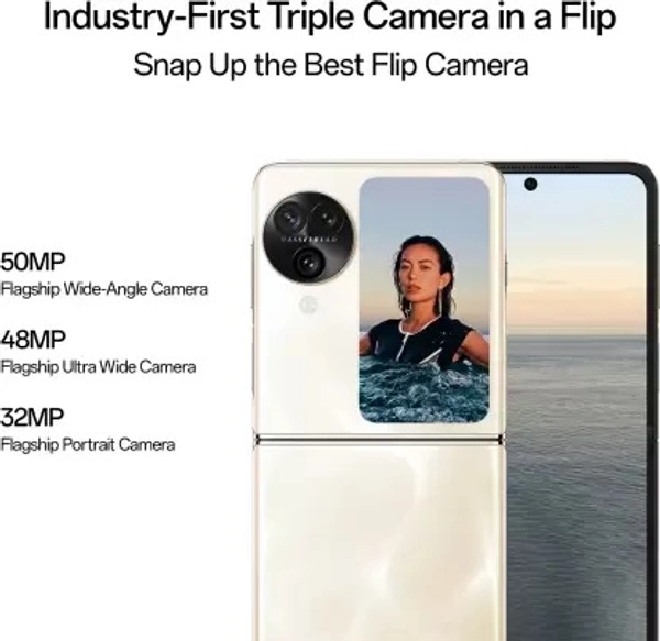 OPPO Find N3 Flip (Cream Gold, 256 GB)  (12 GB RAM) - Cream Golden