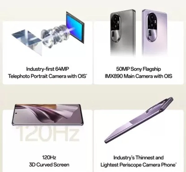 OPPO Reno10 Pro+ 5G (Glossy Purple, 256 GB)  (12 GB RAM) - glossy purple