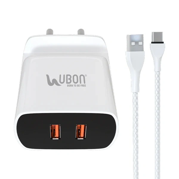 Fast Mobile Charger With Mobile Stand - White