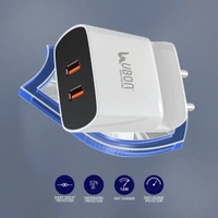 Fast Mobile Charger With Mobile Stand - White