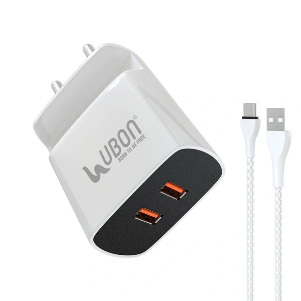 Fast Mobile Charger With Mobile Stand - White