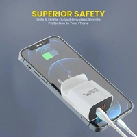 Fast Mobile Charger With Mobile Stand - White