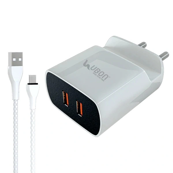 Fast Mobile Charger With Mobile Stand - White